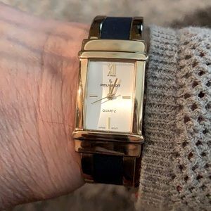Peugeot blue bangle watch great cond quartz